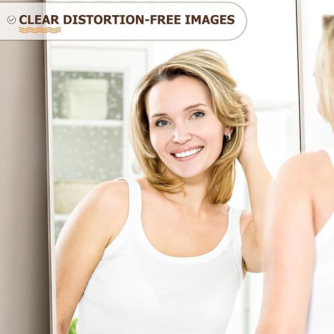 26"x71" Full Length Mirror, Adjustable Standing/Wall Mounted Floor Mirror for Bedroom, Living Room, Entryway, Large Silver Leaning Mirror with Shatterproof Glass