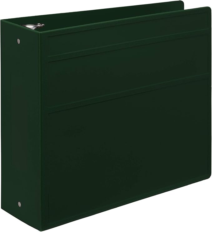 Carstens 4-Inch Heavy Duty 3-Ring Binder - Side Opening, Forest Green, Durable Plastic, Precision No-Gap Rings, Waterproof Cover, No Pockets, Holds 600 US Letter Sheets, BPA-Free Made in USA (1850-3R)