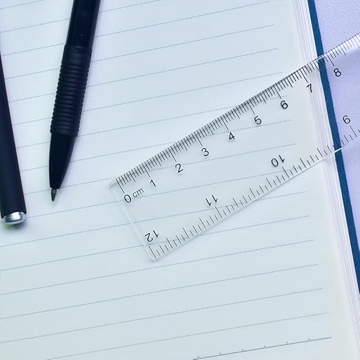 Color Transparent Ruler Plastic Rulers - Ruler 12 inch, Kids Ruler for School, Ruler with Centimeters, Millimeter and Inches, Assorted Colors, Clear Rulers, 7 Pack School Rulers