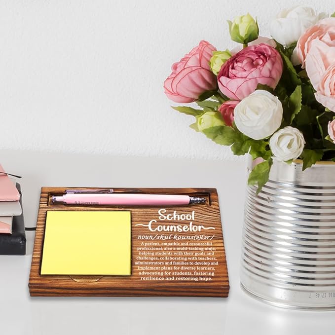 School Counselor Gifts, Thank You Appreciation Gifts for School Counselor, Going Away Gift Retirement Gift for School Counselor Coworker Boss,Counselor Office Self-Stick Note Pad Holders-DW12