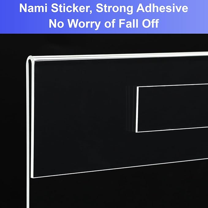 8.5x11 inches Acrylic Sign Holder Wall Mounted Portrait Nami Tape, 8 1/2 x 11 Clear Plastic Plexiglass Sign Holder for Office, Home, Store, Restaurant Window Door -No Drilling(3 Pack)