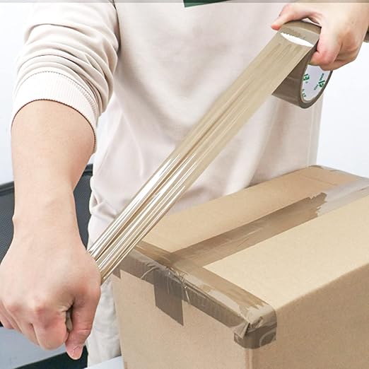 BOMEI PACK 18Rolls Brown Packing Tape, Brown Packaging Tape for Shipping, Moving and Storage, 2.4Mil 1.88 Inch x 60 Yard