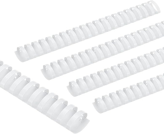 PATIKIL 32mm (1-1/4") Plastic Binding Combs, 10 Pcs 21 Rings Comb Binding Spines 265 Sheet Capacity Letter Size for Binding Paper Sheets Notebook Calendar Picture Album, White