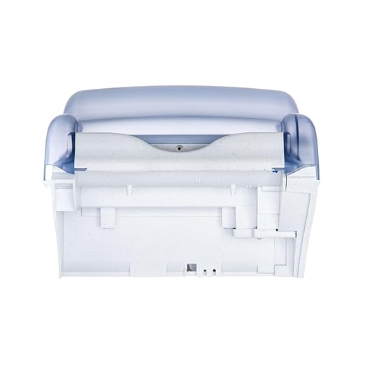 San Jamar Classic Paper Towel Dispenser Smart Essense Electronic Roll Towel Dispenser for Bathroom, Kitchens, and Restaurants, Plastic, 9.75 x 14.50 x 12.50 Inches, Blue