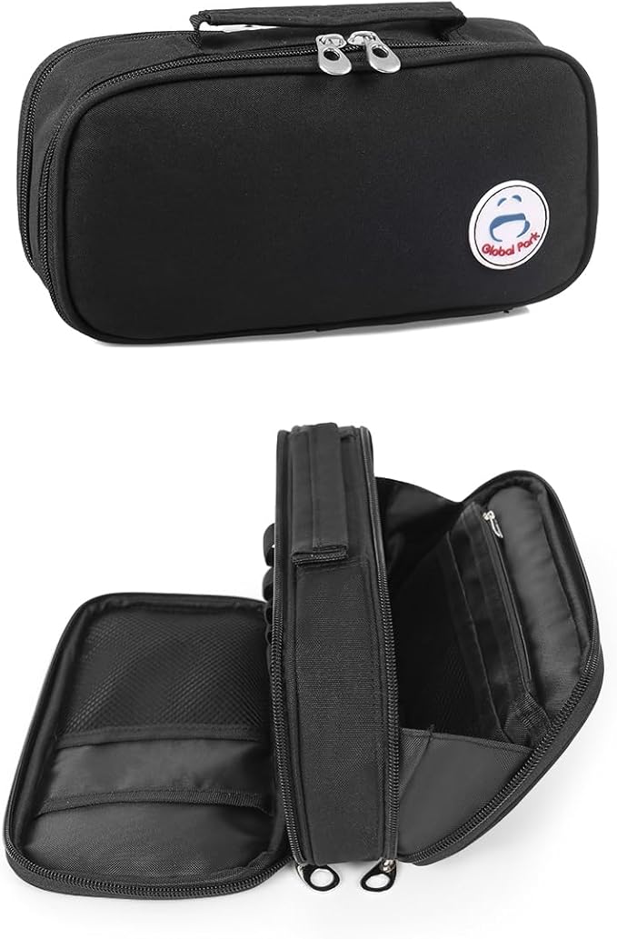 Pencil Case Pen Bag Holder Pouch Large Handle Big Capacity Desk Organizer Storage Marker Box Stationary Makeup Cosmetic Double Zippers for School Office Students Teen