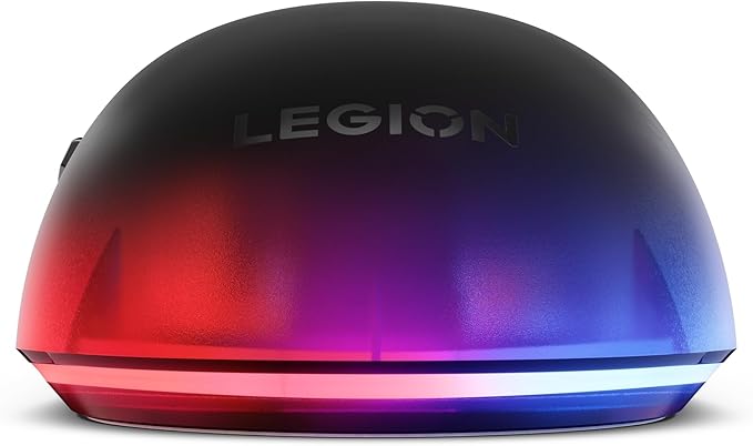 Lenovo Legion M410 Wireless RGB Gaming Mouse – 6 Button Palm Grip Mouse with 16,000 DPI, 53 Hour Rechargeable Battery, 2-Zone RGB Lighting, NVIDIA Reflex Compatible