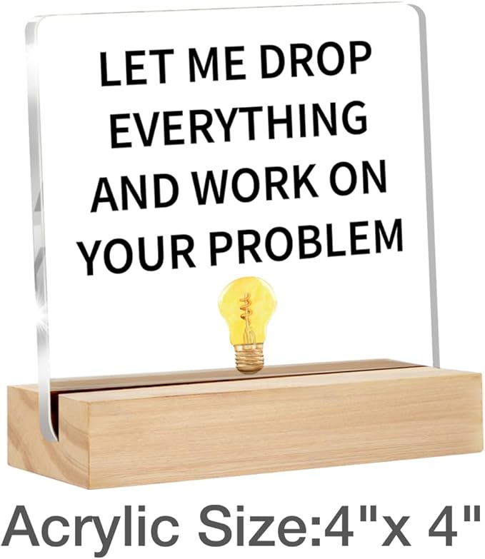 Boss Gifts for Men & Women - Funny Boss Birthday & Day Gifts - 4 x 4 Inches Acrylic Desk Decorative Signs & Plaques