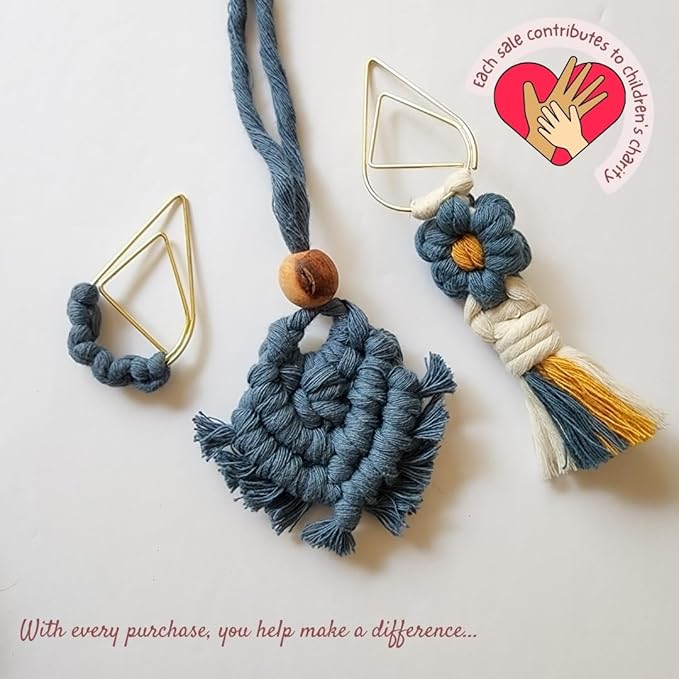 Set of 3 Whimsical Bookmark | Book tabs Classroom Must Haves Crochet Flower Bookmark Paper Clips Bullet Journal Tassels for Bookmarks Cute Things Teacher Must Haves