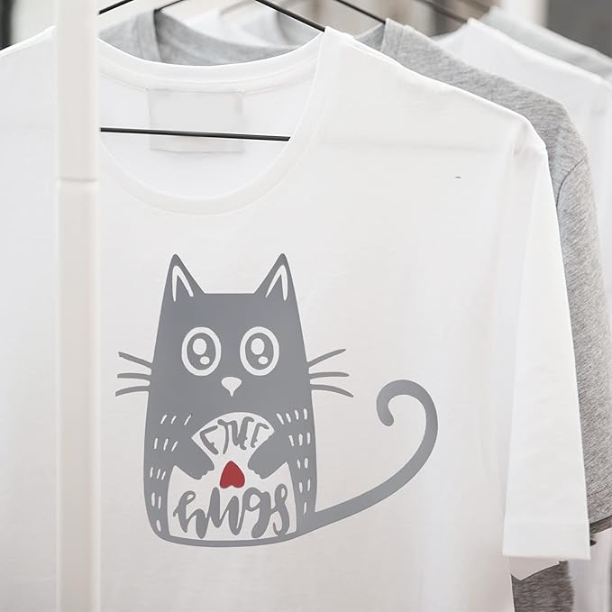 VINYL FROG Heat Transfer Vinyl Roll HTV Vinyl - 12" x5ft Grey Iron on Vinyl for T-Shirts, Heat Press Vinyl for DIY Craft Designs (Grey)