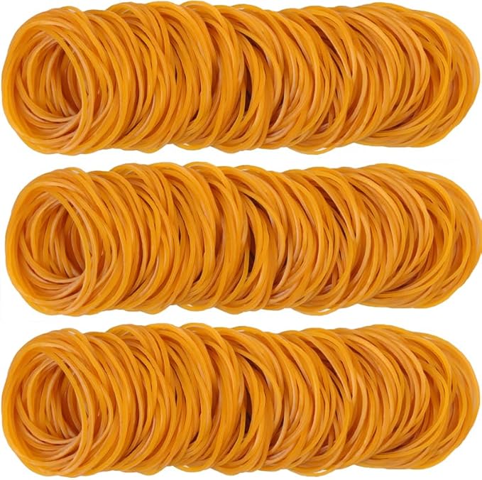 Rubber Bands Size#19 Yellow 500pcs Elastic Rubber Bands Office Supplies