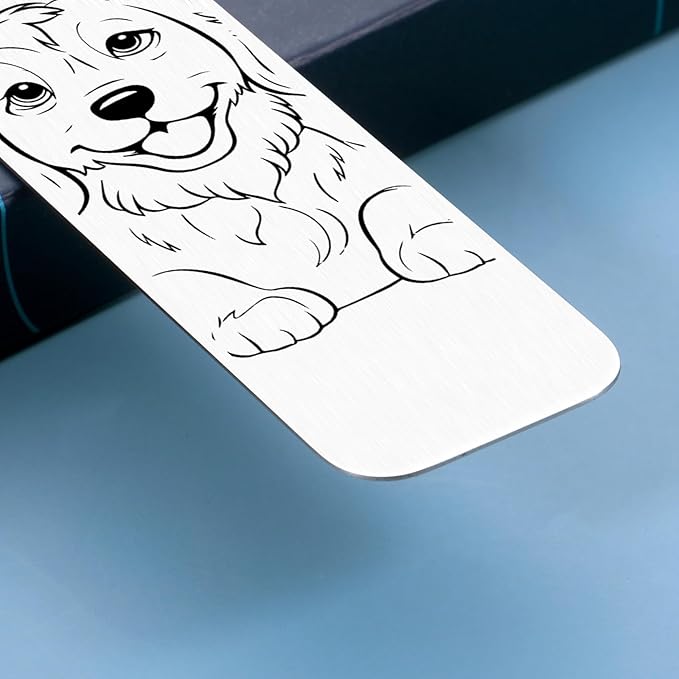 Golden Retriever Gifts, Dog Gifts for Owners Men Women Dog Mom Gifts for Women Book Marks for Reading Women Men, Dog Bookmark for Book Lovers Dog Lovers Cute Bookmarks for Bookish Christmas Birthday