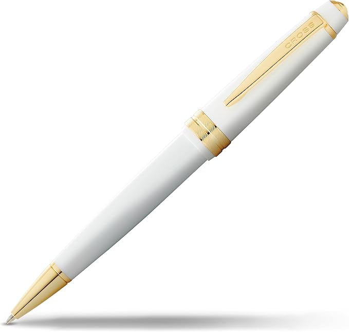 Cross Bailey Light Refillable Ballpoint Pen Presented in a Everyday Gift Box - Medium Point, Black Ink, Polished White