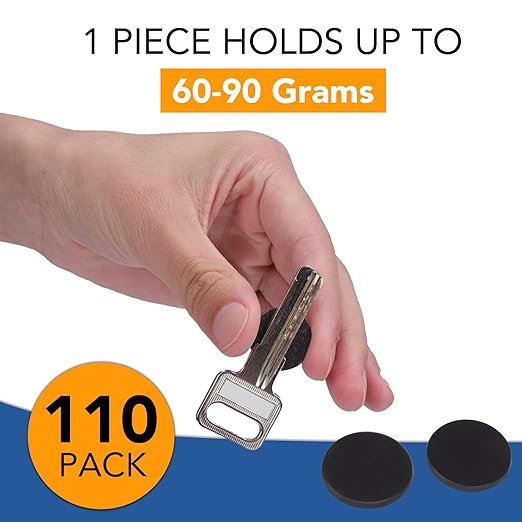 DIYMAG Round Magnets with Adhesive Backing for Crafts - 110 PCs Flexible Magnetic Tape - Flexibility Magnet Sheets with Adhesives for Craft,Easy Peel and Stick