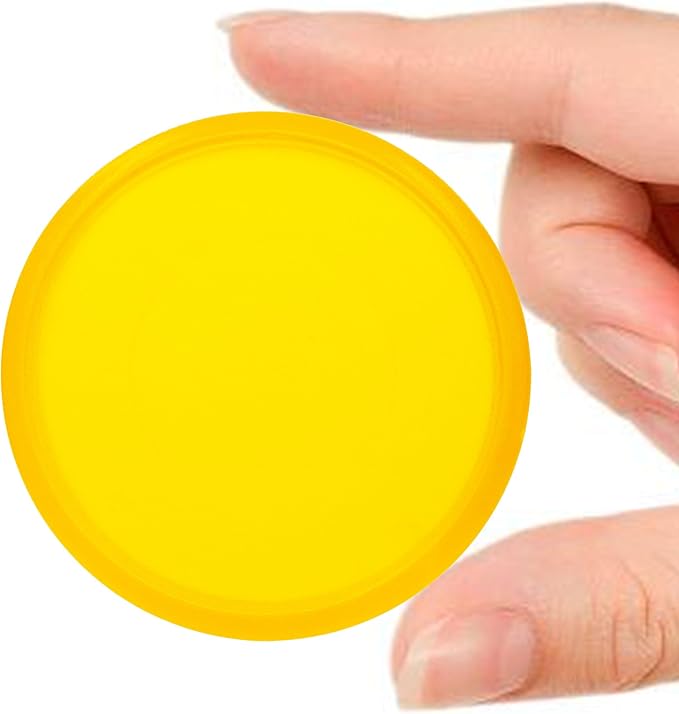 100pcs Discbound Notebook Discs DIY Planner Accessories fits for Tul,Levenger,Arc,Happy Planner,Talia(Transparent Yellow,0.7inch/18mm)