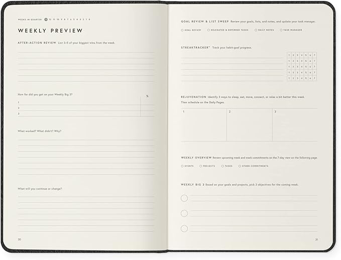 Full Focus Leather Planner by Michael Hyatt - The #1 Daily Planner to Set Annual Goals, Increase Focus, Eliminate Overwhelm, and Achieve Your Biggest Goals - Hardcover (Black)