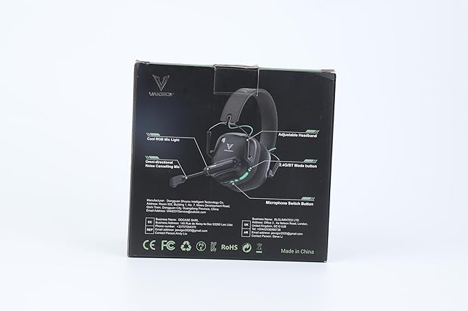 Wireless Gaming Headset for PC, PS5, PS4, Mac, Switch, 2.4GHz USB Dongle Wireless Gaming Headphones with Microphone, Bluetooth 5.4, 50mm Driver, Stereo Sound, Cool Lighting, 50H Battery-Yellow