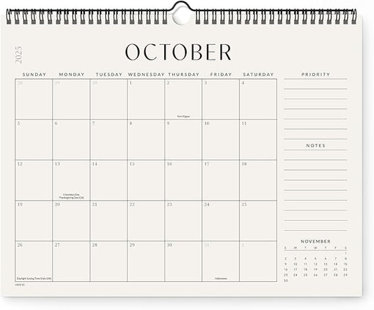 Jotsome Wall Calendar 2025-2026, Monthly Wall Calendar From Now to December 2026 14.2x11.2 inch for Home and Office, Easy Planning