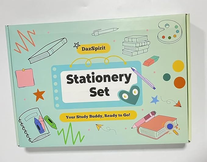 DazSirit 62 PCS Aesthetic School Supplies with Foldable Pencil Case, 12 Pastel Highlighters, 4 Erasable Pens, 5 Gel Pens, 6 Mechanical Pencils, Sticky Notes, Complete Stationery Kit for Teens, Pink