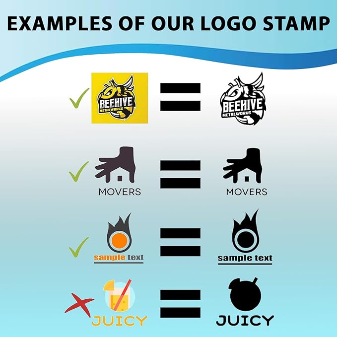 Choose Size - Logo Stamp | Custom Stamp | Personalized Business Stamp | Business Logo Stamp | Business Logo Personalized Stamp or Image Small Large Medium Round Custom Stamps Self Inking
