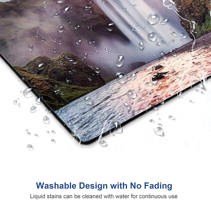 Hokafenle Mouse Pad, Waterfall Mouse Pad, Falls Mouse Pads for Desk, Office Non-Slip Rubber Base Square Wireless Mousepad for Laptop