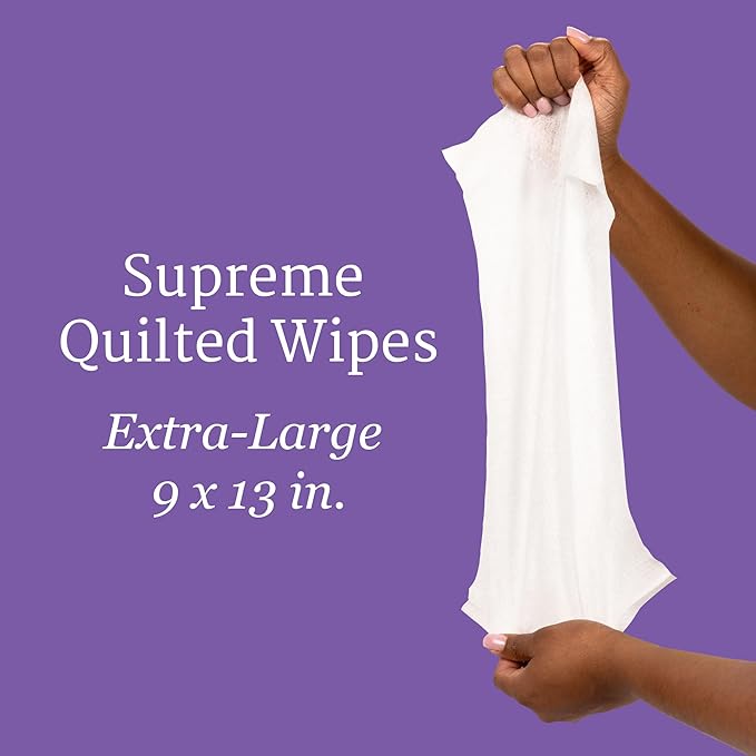NorthShore Supreme Heavy-Duty Quilted Wipes, X-Large, 9 x 13 in., Pack of 50