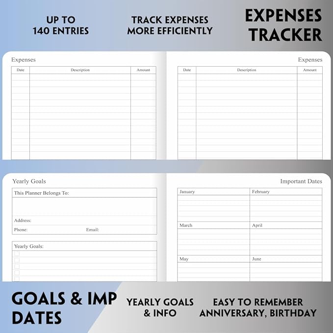 2025-2026 Planner - Weekly and Monthly Planner, Oct 2025 - Dec 2026, Vegan Leather Cover, Elastic Closure, 8.5"x11", Grey