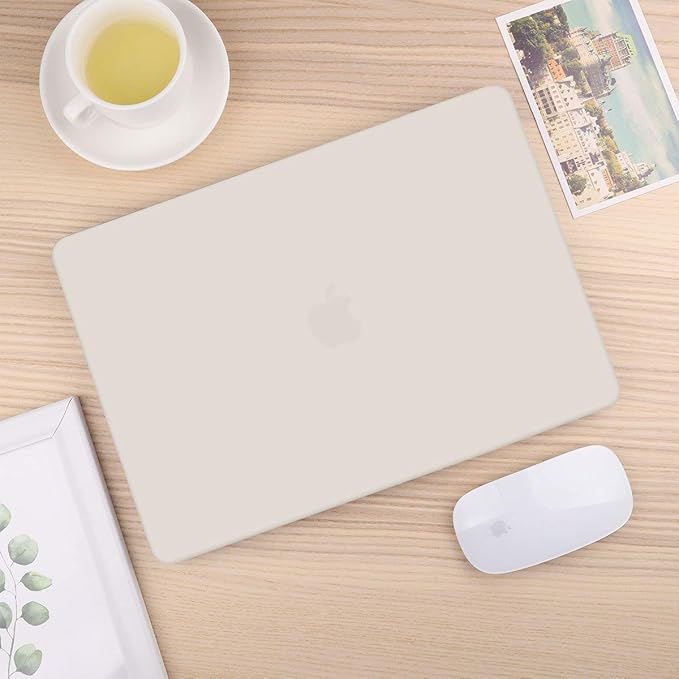 CISSOOK Beige Case for MacBook Pro 13 Inch 2023 2022 2021 2020 Release Model M2 Chip A2338 M1 A2251 A2289 Touch Bar Touch ID, Plastic Hard Shell Case with Keyboard Cover for Pro 13" 2020-2022, Stone