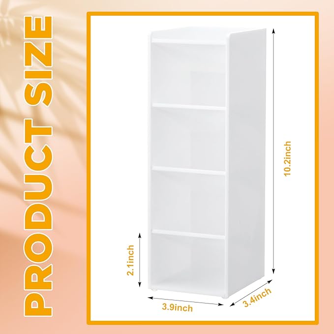 Acrylic Pen Organizer Storage for 50 Markers Vertical Marker Organizer Acrylic Pen Display Holder for Office Desk Desktop Stationery Pencil Storage, White, 3.4 x 4 x 10.2 Inch