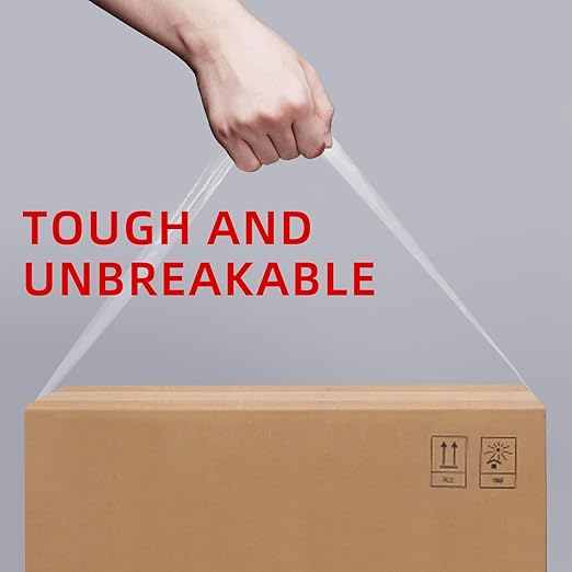 WELSTIK 3" Core, 6 Pack 2.4Mil 2 inch x 60 Yards Heavy Duty Clear Packing Tape with Dispenser, Industrial Shipping Box Transparent Packaging Tape for Moving, Office, Home