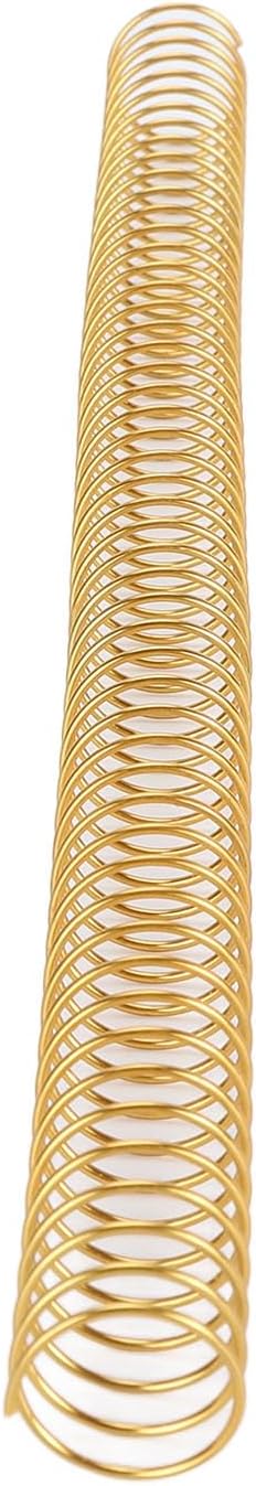 100pcs Total Spiral Binding Coil, 170 Sheets Capacity 4:1 Pitch and 48 Loops 360 Degree Rotation Wire Binding Spines for Size Paper of 8.5 x 11inch, Set Kit for A4 (Gold)