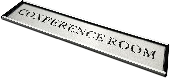 Personalized Name Plate for Door or Wall, 2 * 10 inch Custom Office Aluminum Door Name Plates with Two Lines Custom Text, Office Gifts for Coworkers Boss Teacher, Employee Appreciation Gifts