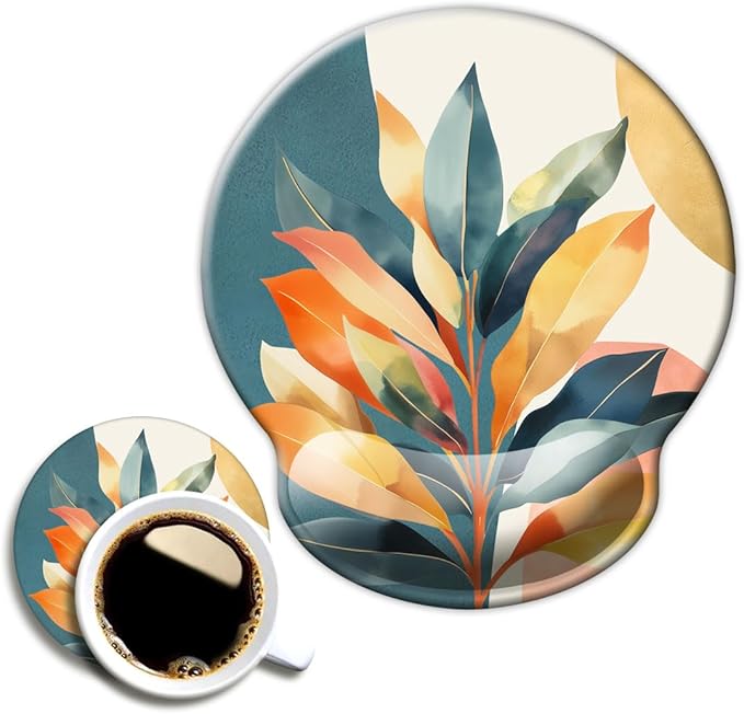 Ergonomic Mouse Pad with Wrist Support,Mouse Pad with Wrist Rest,Relieve Wrist Pain Mousepad Non-Slip Rubber Base,Mouse Pads for Desk,Computers,Laptop,Office,Home,Accessories Aesthetic Art