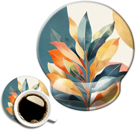 Ergonomic Mouse Pad with Wrist Support,Mouse Pad with Wrist Rest,Relieve Wrist Pain Mousepad Non-Slip Rubber Base,Mouse Pads for Desk,Computers,Laptop,Office,Home,Accessories Aesthetic Art