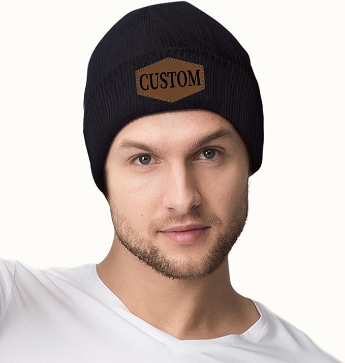 Custom Beanie for Men Women Bulk Custom Winter Hat Beanies with Logo Text Image Personalized Knit Hats Gifts for Business