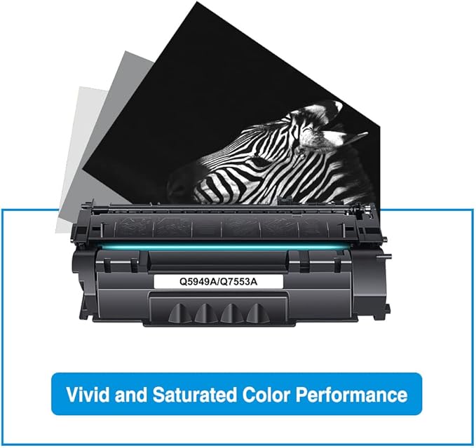 49A 1320 Toner Cartridge Black 1-Pack Compatible Replacement for HP 49A Q5949A 53A Q7553A 49X Q5949X for HP Laserjet 1320 Toner Cartridge 1320n 3390 1160 1320tn 1320nw 3392 P2015 P2015dn Printer Ink