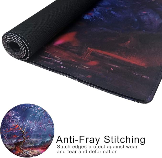 XXL Professional Large Mouse Pad & Computer Game Mouse Mat (35.4x15.7x0.1IN, 90x40 Forest)
