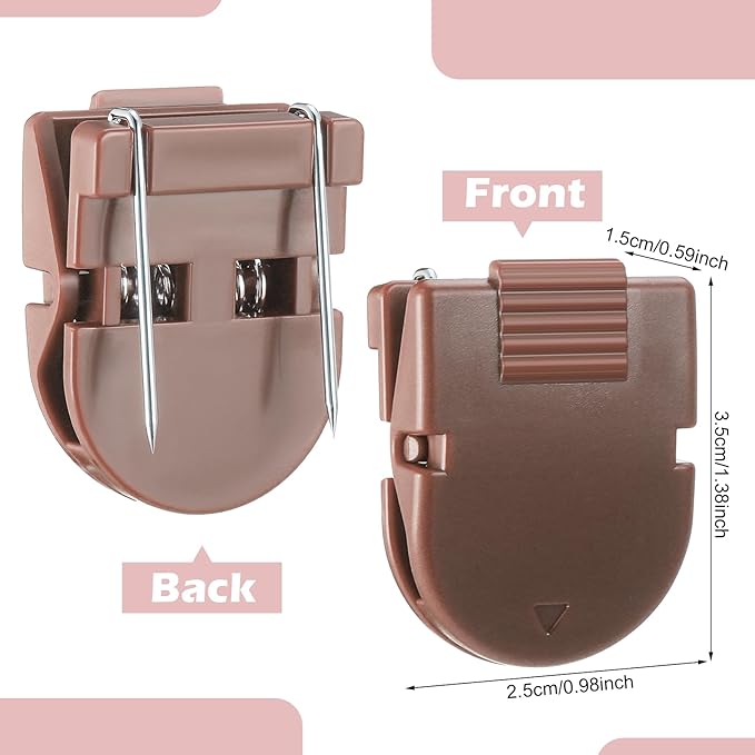 15 Pcs Cubicle Clips Fabric Panel Cubicle Accessories Fabric Partition Panel Wall Clip Office Photos Wall for Notes Memos Standard Size, 40-Sheet Capacity (Maillard Color)