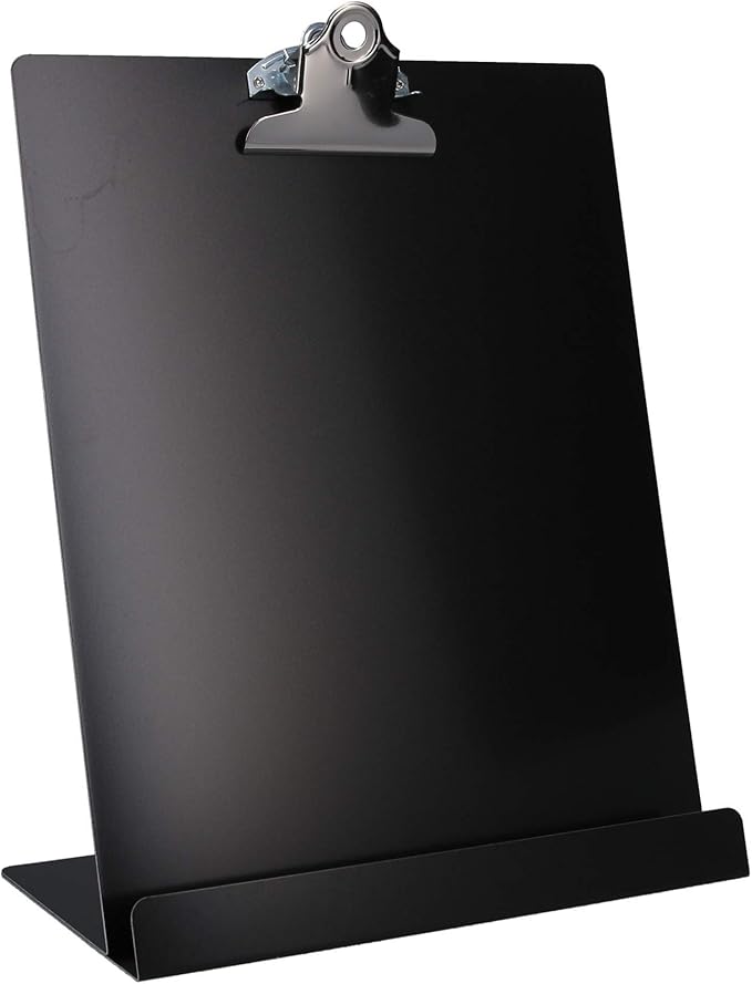 Saunders Free Standing Clipboard and Tablet Stand, 1" Clip Capacity, Letter Size: Holds 8.5 x 11 Sheets, Black