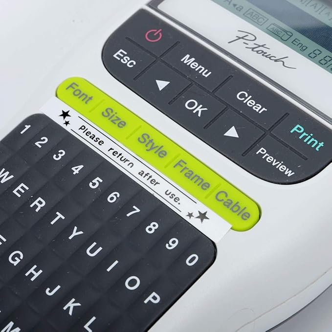 Label KINGDOM TZe-211 6mm Label Tape Replacement for Brother TZe211 TZ Tape 6mm 0.23 Laminated White 1/4 Inch Compatible with Brother P Touch Label Maker Tape PT-H110 PT-D210 PT-D220 PT-D400, 4-Pack