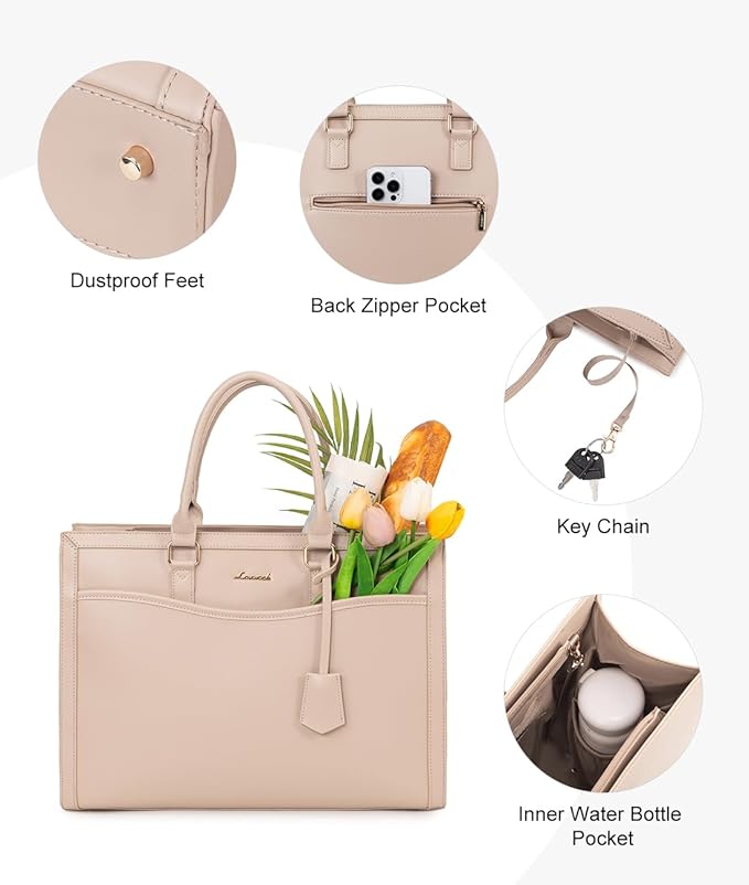 LOVEVOOK Laptop Tote Bag for Women, Office Work Bag Briefcase fit for 15.6 inch Laptop, Large Capacity Teacher Bag Handbag
