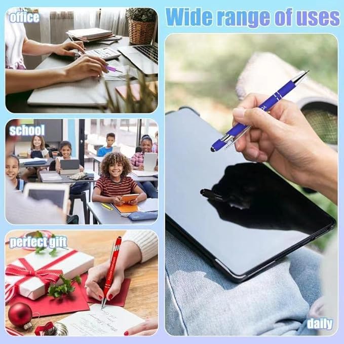 10 Pcs Inspirational Pens Bulk, Motivational Ballpoint Pen with Stylus Tip Funny Ink Pens in Bulk Inspirational Gifts for Women Coworkers Office Supplies Black Ink…