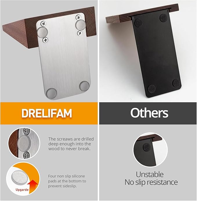 Wood Handmade Book Ends to Hold Books Large Heavy Duty Bookends for Shelves Decorative Book End for Heavy Books