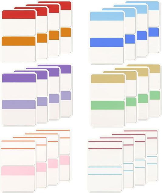 KICNIC 2 Inch Sticky Tabs Index Tabs 480 Pieces, Colored Reading Tabs Self Adhesive, Arrow Flags Pages Markers for Binder, Books, File Folders and Notebook [12 Colors] Writable, Repositionable