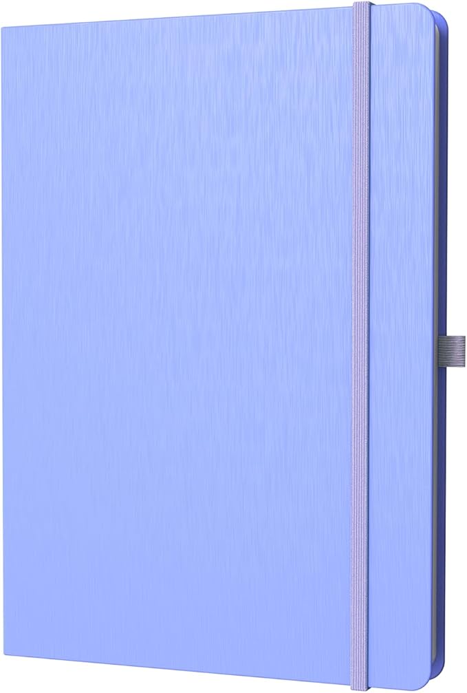 A4 Lined Journal Notebook, 8mm Ruled Notepad, Journaling for Writing, Work, School, Travel and Note Taking, Hardcover 160 Pages (80 Sheets) 8.27 x 11.6 inches (Cornflower Blue)