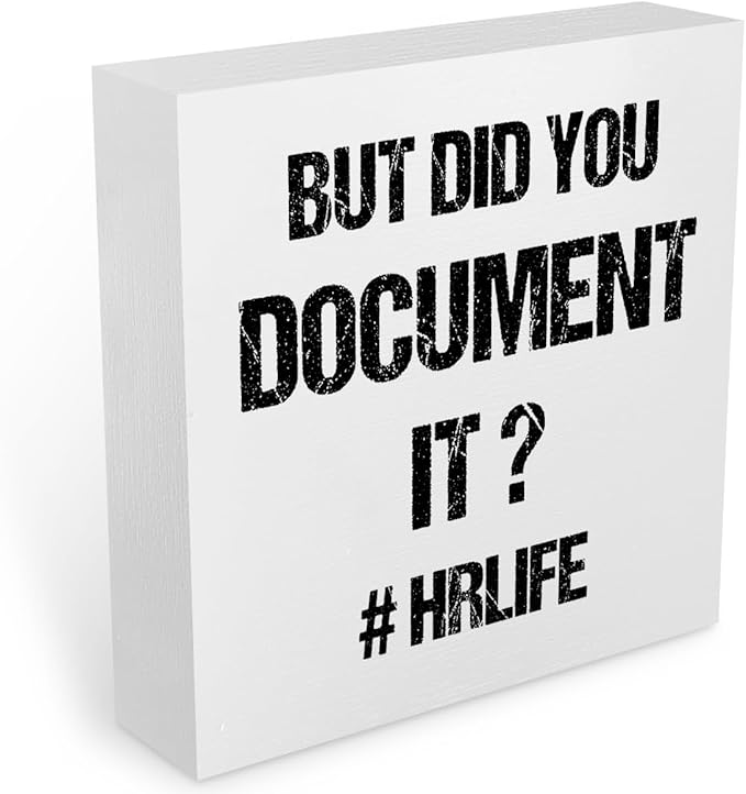 Funny Desk Decor Rustic Office Supplies White Wooden Box Sign But Did You Document It Novelty Boss Coworker HR Gifts Office Organizer Farmhouse Wood Plaque Cubicle Accessories Home Shelf Decorations