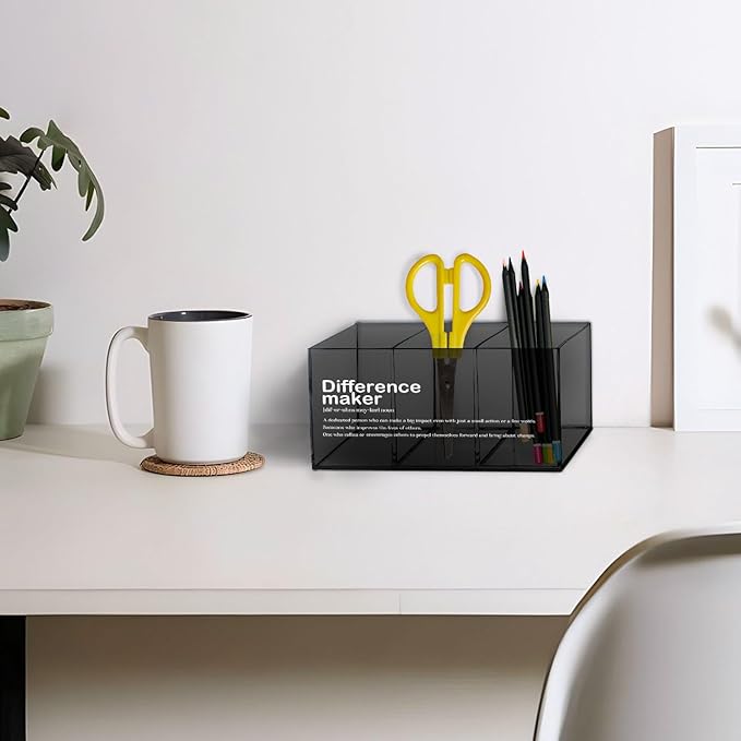 Difference Maker Gifts Pen Holder, Appreciation Gifts Pencil Holder for Desk, Thank You Gifts for Teachers Boss Leader Coworkers Acrylic Pen Pencil Holder Organizer for Office Desk Accessories