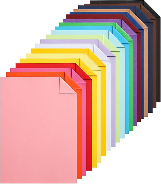 40 Sheets Colored Cardstock A4 Craft Paper, 20 Assorted Colors 200gsm/75lb Art Projects Card Stock Construction Paper for DIY Cards Making, Office Printing, Birthday Decorations, School