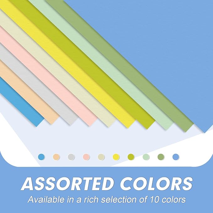 Two Pocket Folders, RAZCC 100 Pack File Folders with Pockets Fit Letter Size Paper, Thick Paper File Folder for School Office Business Home, Assorted 10 Colors