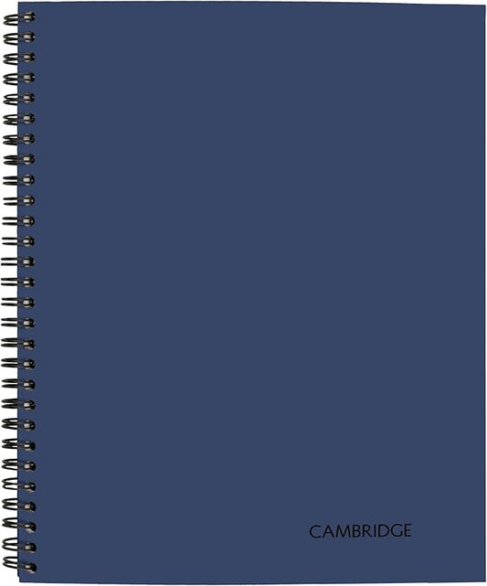 Cambridge Limited Business Notebook, Meeting Notes, Legal Ruled, 8-1/4" x 11", 80 Sheets, Soft Touch Flexible Cover, Wirebound, Blue (UN06132-20)