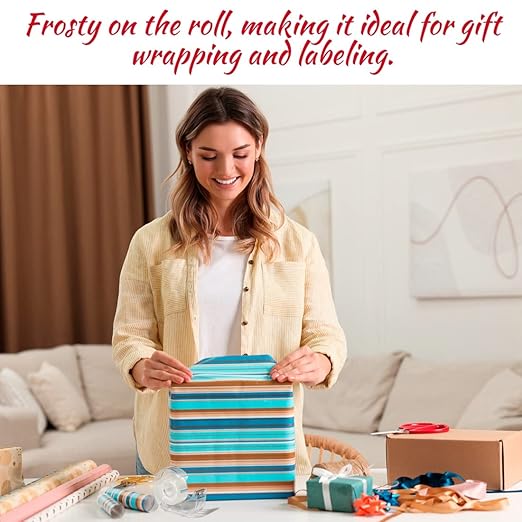 Clear Tape, Transparent, Gift Wrapping Tape for Home Store School Office Supplies 7/10 X 1000 Inches 16 Rolls with Dispensers